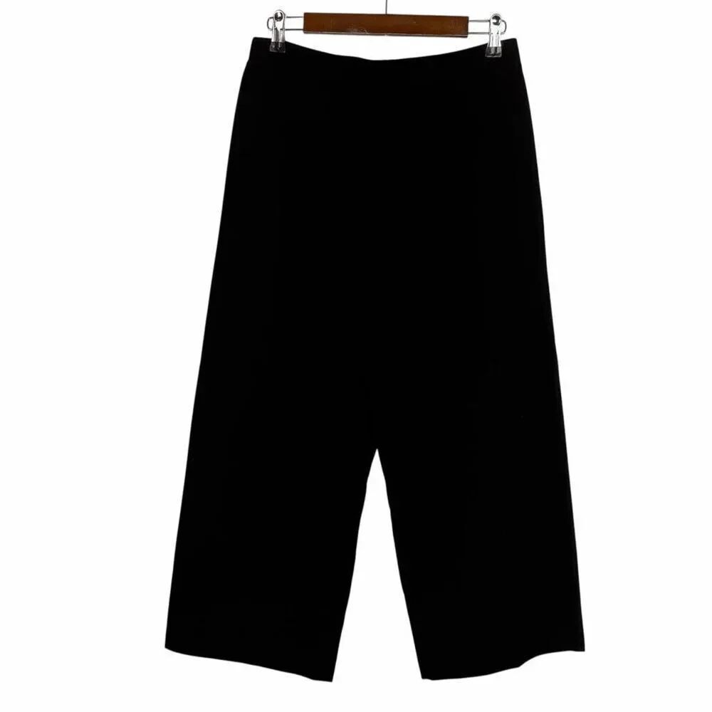 Talbots Medium Black Sweater Knit Wide Leg Pants
